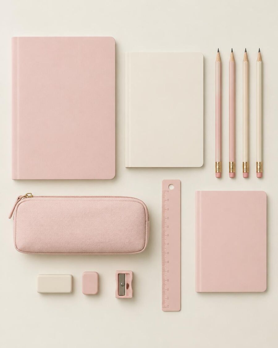Set de papelería pastel